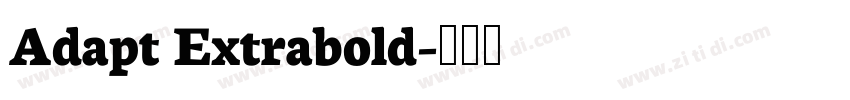 Adapt Extrabold字体转换